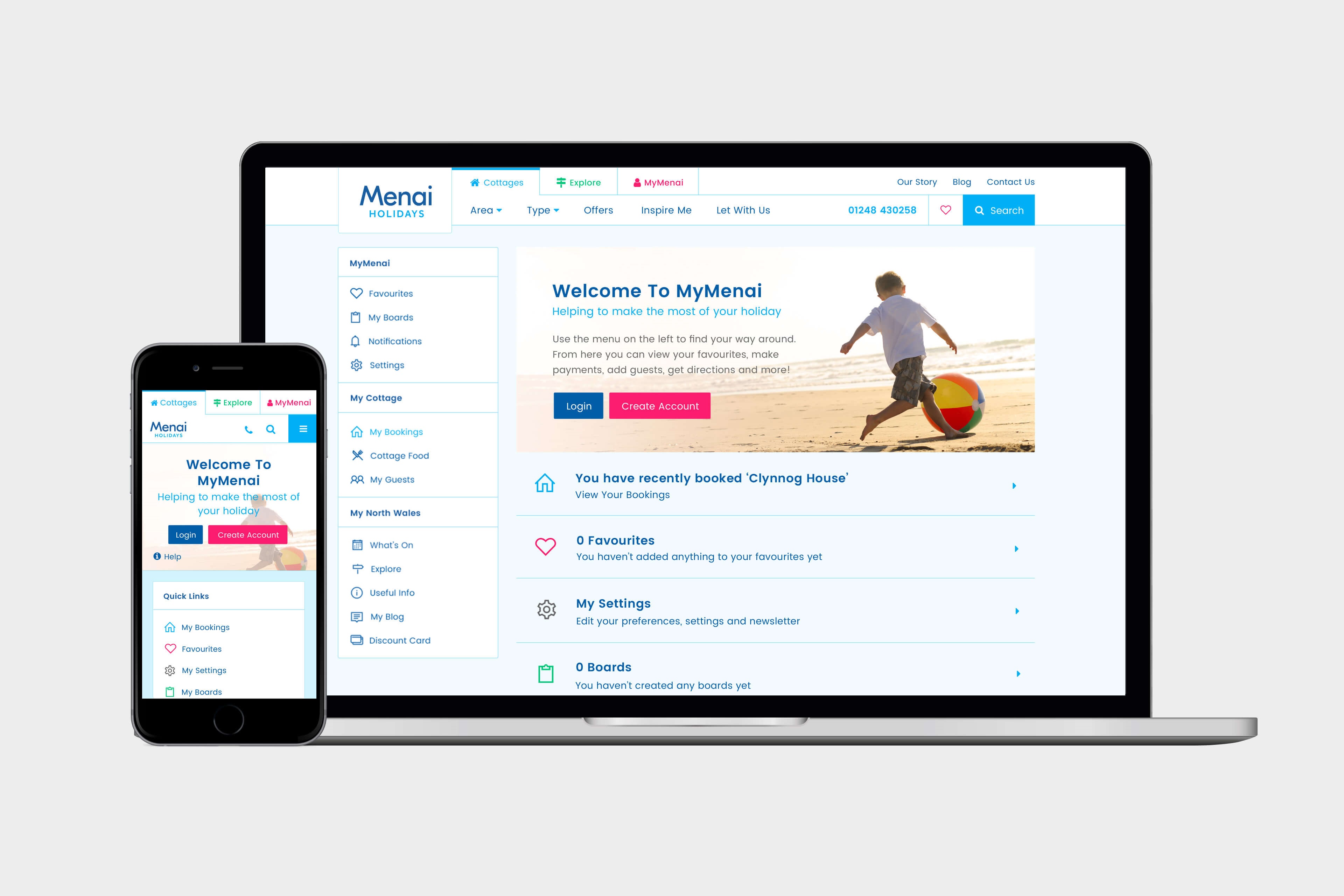 MyMenai - Responsive Web Design MyMenai Responsive Web Design on Mobile and Desktop